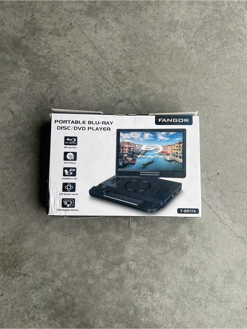FANG Portable Blu-Ray/DVD Player - Black & White Packaging